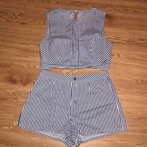 Two piece stripped set